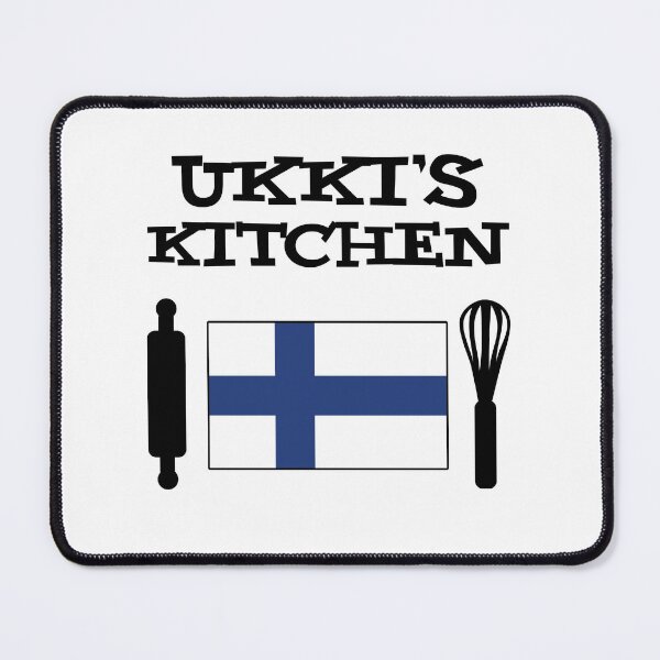 Item preview, Ukki's Kitchen Featuring Finnish Flag designed and sold by jaycartoonist.