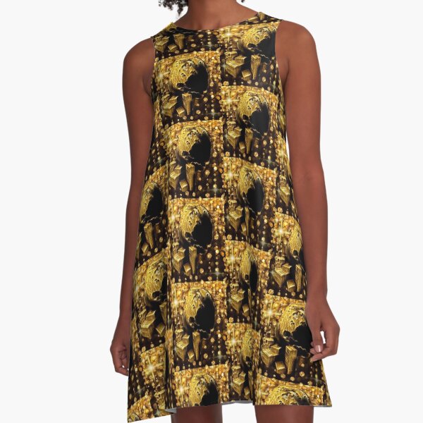 Golden global shipping A-Line Dress