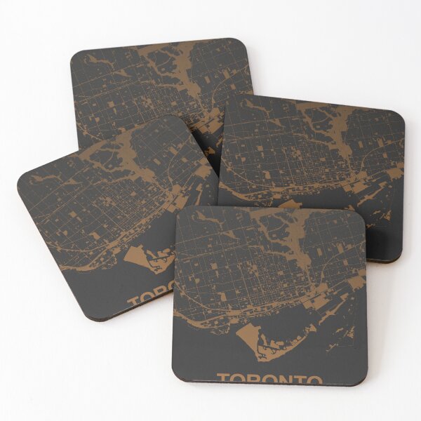 Item preview, Toronto Map Art coffee color Canada designed and sold by EpicMaps.