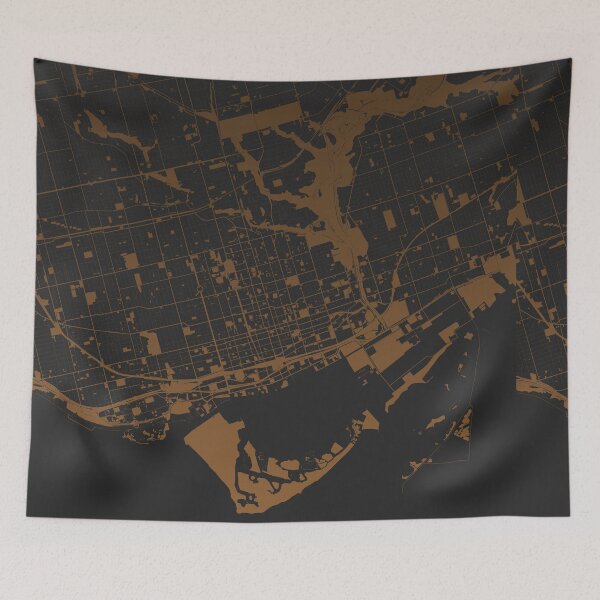Item preview, Toronto Map Art coffee color Canada designed and sold by EpicMaps.