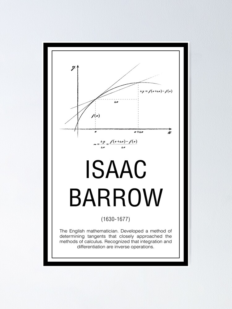 Thumbnail 1 of 3, Poster, Isaac Barrow designed and sold by coolmathposters.