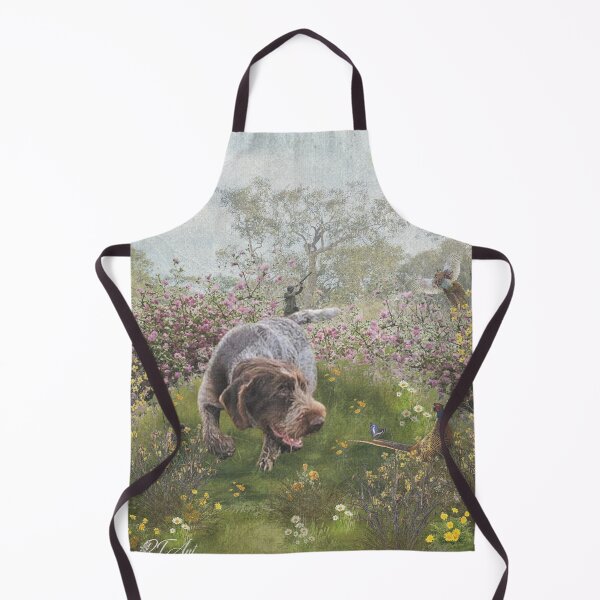 Item preview, Hunting  pheasants with the German Wirehaired Pointer designed and sold by TammyHunterArt.