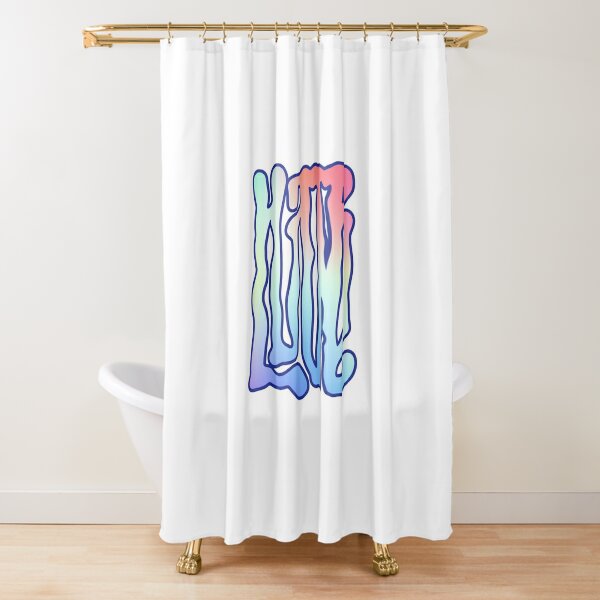 HATE LOVE STICKER - MOTIVATION QUOTES Shower Curtain