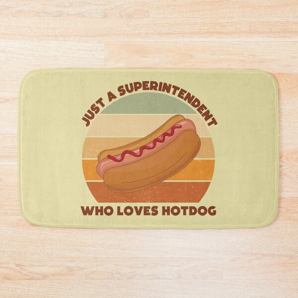 Item preview, Just a superintendent who loves hotdog, dark text, overseer, funny supervisor, hotdog lover gift, food and job title  designed and sold by SGS-.