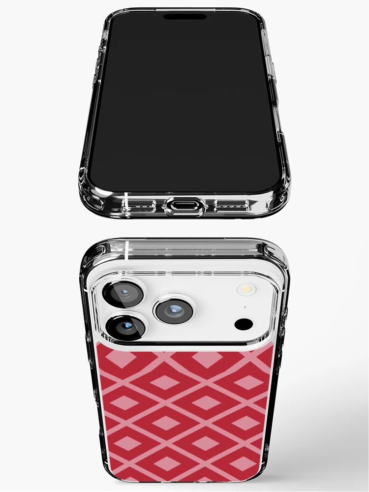 Thumbnail 3 of 5, iPhone Case, Red Abstract Pattern Design designed and sold by Litheon.