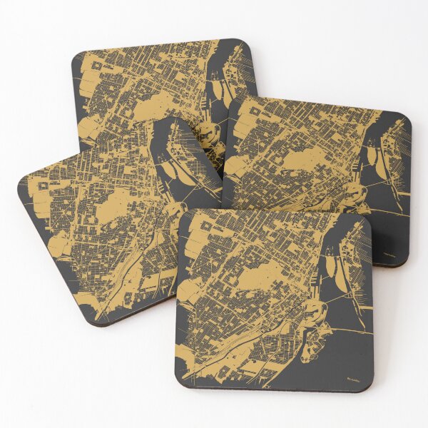 Item preview, Montreal Map Art Black Gold Canada designed and sold by EpicMaps.