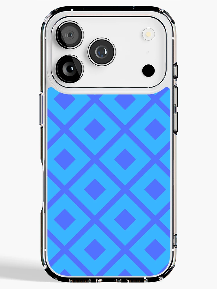Thumbnail 1 of 5, iPhone Case, Abstract Blue Pattern Design designed and sold by Litheon.