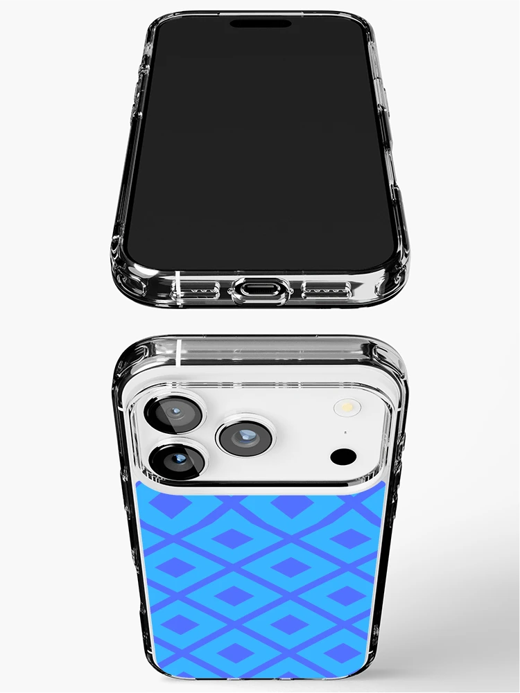 Thumbnail 3 of 5, iPhone Case, Abstract Blue Pattern Design designed and sold by Litheon.