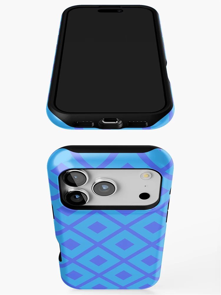 Thumbnail 3 of 4, iPhone Case, Abstract Blue Pattern Design designed and sold by Litheon.