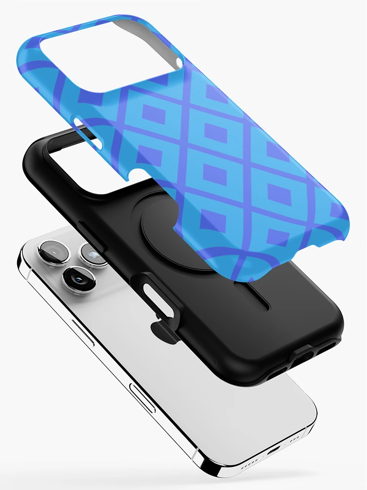 Thumbnail 2 of 4, iPhone Case, Abstract Blue Pattern Design designed and sold by Litheon.