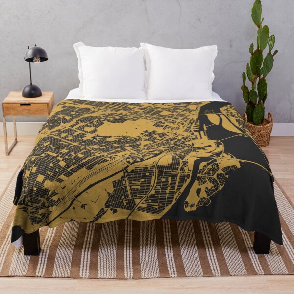 Item preview, Montreal Map Art Black Gold Canada designed and sold by EpicMaps.