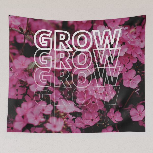 Item preview, GROW (above) - Pink Shaded Flowers designed and sold by AliceSLee.
