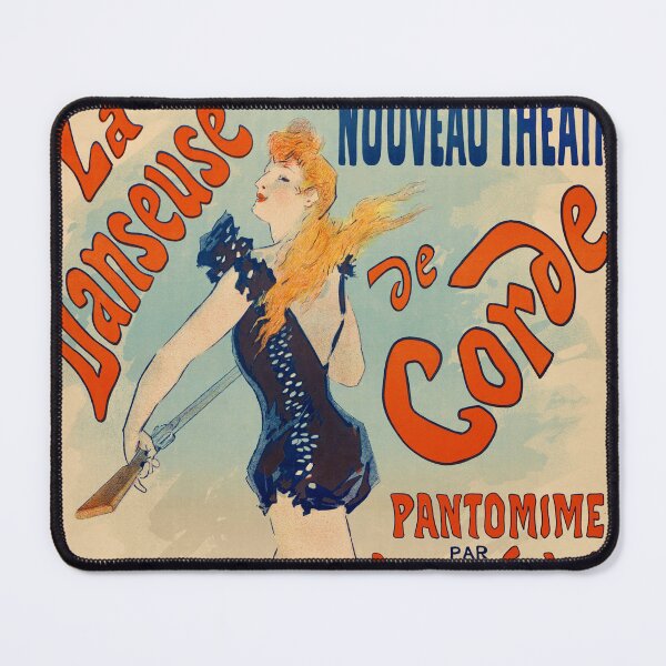 Item preview, THE ROPE DANCER FELICIA MALLET France Nouveau Theatre 1891 Vintage Theater Poster by Jules cheret designed and sold by retroposters.