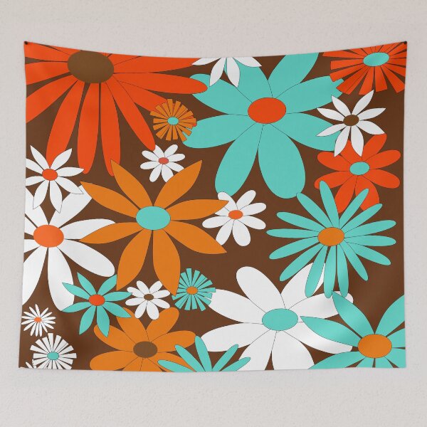 Item preview, Flower Power on Brown designed and sold by LisWilliams.
