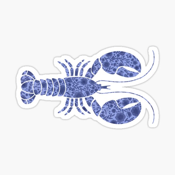 Item preview,  Blue Floral Lobster Print designed and sold by Giulia  Palazzo.