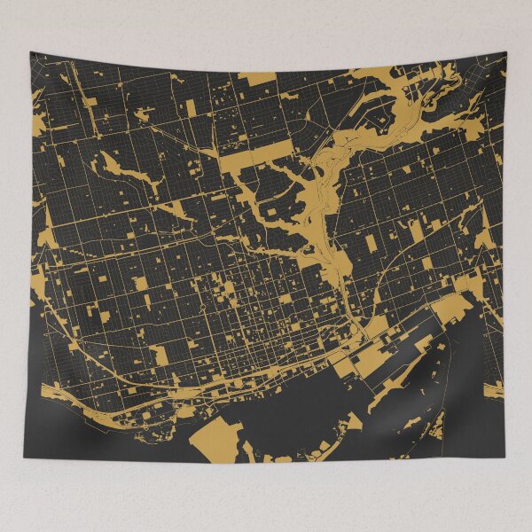 Item preview, Toronto Map Art Black Gold Canada designed and sold by EpicMaps.