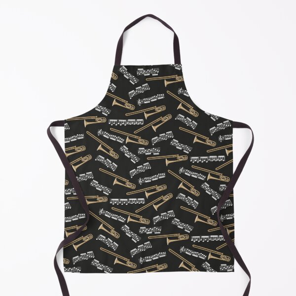 Item preview, trombones and music notes - black designed and sold by kobyakov.
