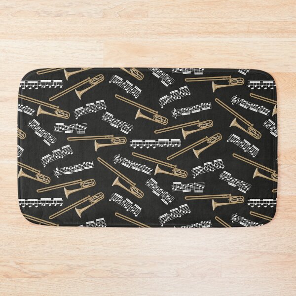 Item preview, trombones and music notes - black  designed and sold by kobyakov.