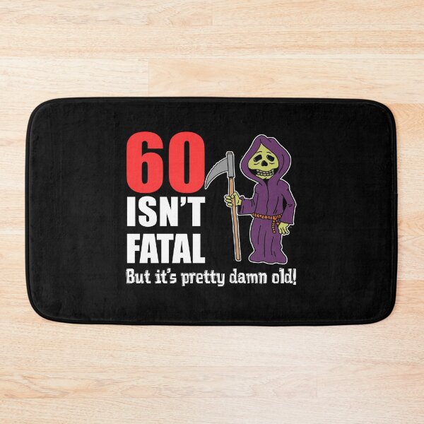 Item preview, 60 Isn't Fatal But Still Old Grim Reaper Cartoon designed and sold by jaycartoonist.