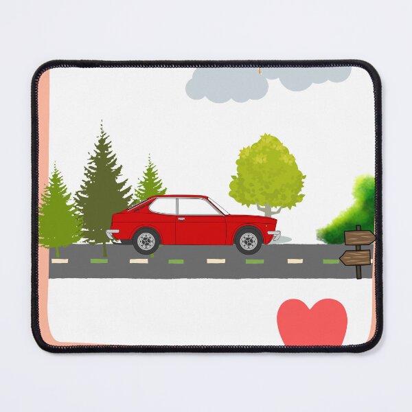 Item preview, Drive in a red car among nature and trees designed and sold by SoulWriter.