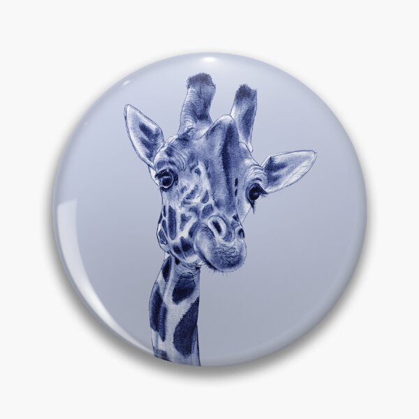 Artikelvorschau, Giraffenhals, Vorderansicht - blau eingefärbte Version entworfen und verkauft von SylvieG18.