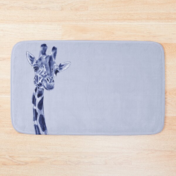 Item preview, Giraffe neck, front view - blue colorized version designed and sold by SylvieG18.