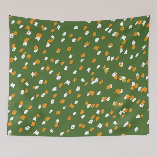 Item preview, Green white and orange speckled pattern designed and sold by DemonicGloom.