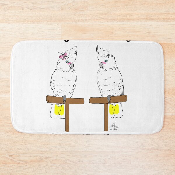 Item preview, Crazy Bird Lady with Goffin Cockatoos designed and sold by Laughing Parrot Studio.