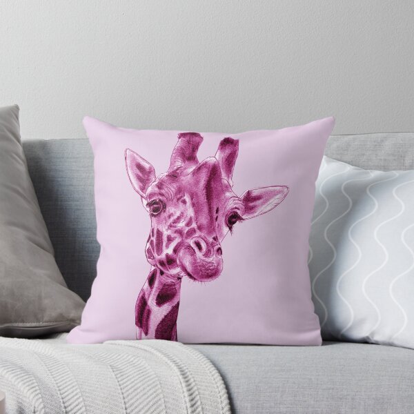 Item preview, Giraffe neck, front view - purple-pink colorized version designed and sold by SylvieG18.