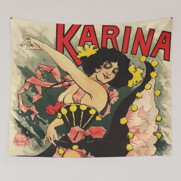 Item preview, KARINA L' HORLOGE Show Dance Performance Advertisement Vintage French Art Nouveau Theater Poster by Louis Oury designed and sold by retroposters.
