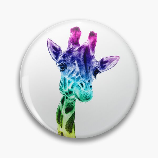Artikelvorschau, Giraffenhals, Vorderansicht - regenbogenfarbene Version entworfen und verkauft von SylvieG18.