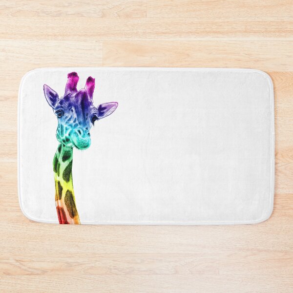 Item preview, Giraffe neck, front view - rainbow colorized version designed and sold by SylvieG18.