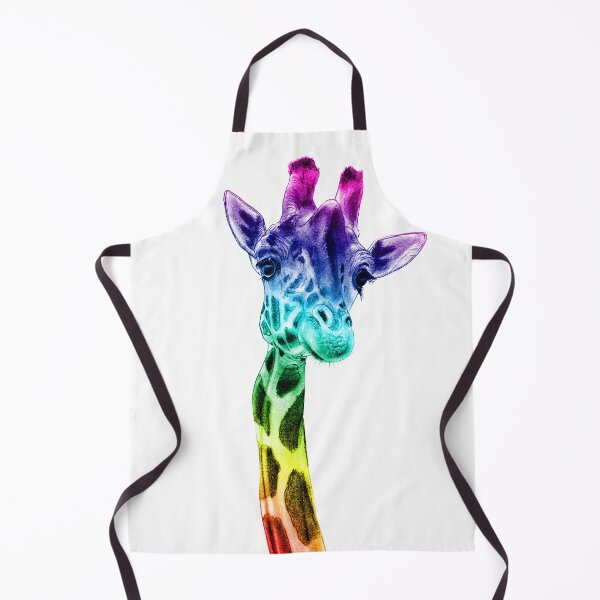 Item preview, Giraffe neck, front view - rainbow colorized version designed and sold by SylvieG18.