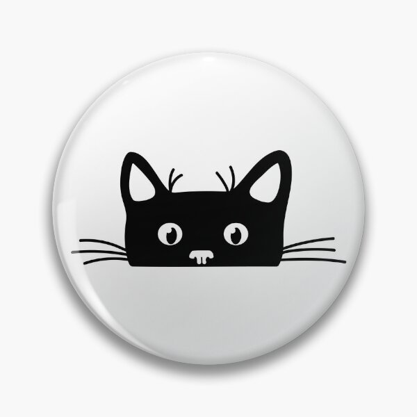 Item preview, Peeping black cat Sticker designed and sold by ElenaJoyDesign.