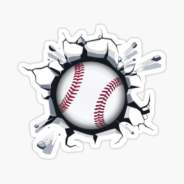 Baseball Smash Sticker