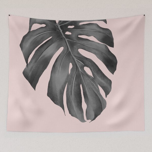 Item preview, Pink Black and White Monstera Leaf Tropical #2 designed and sold by Tropical Arts.