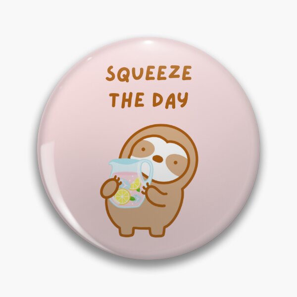 Item preview, Squeeze the Day Pink Lemonade Sloth designed and sold by theslothinme.