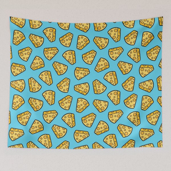 Item preview, Cheese Pattern on Blue designed and sold by evannave.