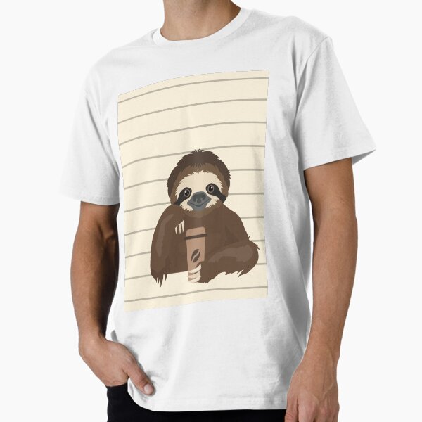 Item preview, Cute Sloths Drink Coffee Funny Cute Trendy Lazy Sloth Animals Lovers designed and sold by NOorYES.