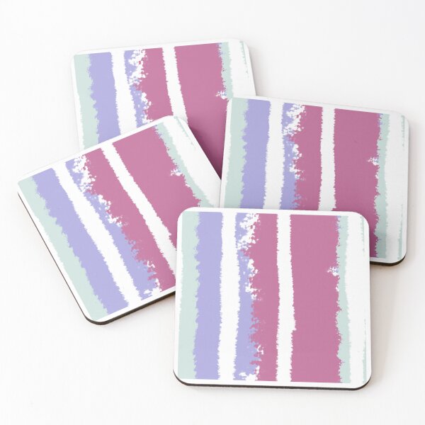 Item preview, Spring Boho Distressed Fuscia Purple and Green Stripes designed and sold by rhombusOnion.