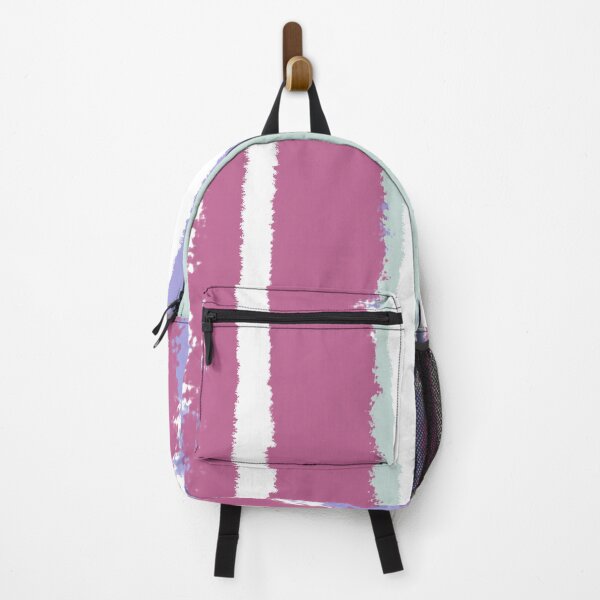 Item preview, Spring Boho Distressed Fuscia Purple and Green Stripes designed and sold by rhombusOnion.