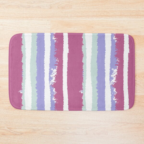 Item preview, Spring Boho Distressed Fuscia Purple and Green Stripes designed and sold by rhombusOnion.