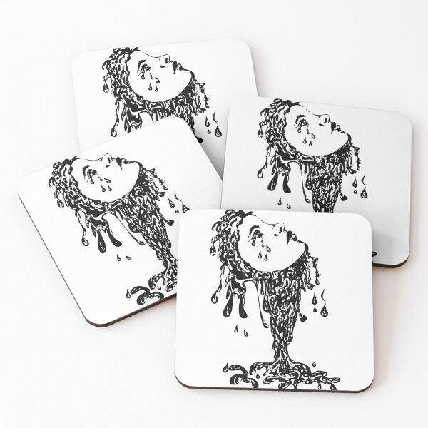Item preview, Black and white ink face designed and sold by MariaTsy.