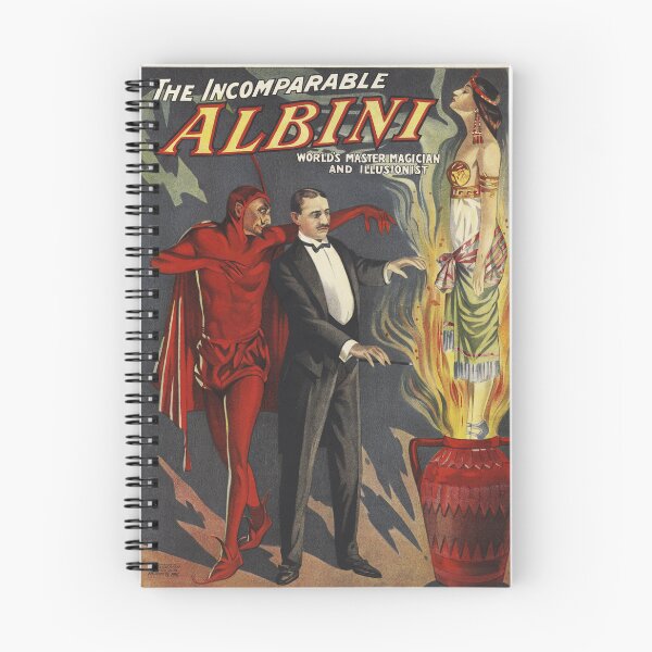 Item preview, THE INCOMPARABLE ALBINI World's Master Magician and Illusionist 1911 Vintage Magic Poster designed and sold by retroposters.