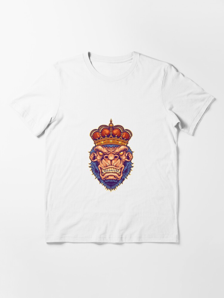 Angry king kong with gorilla crown Mascot Illustrations - Buy t-shirt  designs