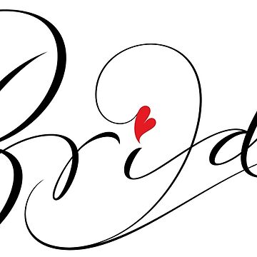 Artwork thumbnail, Bride Lettering - Fancy Wedding Calligraphy Script with Red Heart by 26-Characters