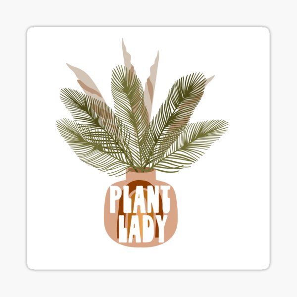 Plant Lady Designs Garden Gardening Plants Green Thumb Sticker