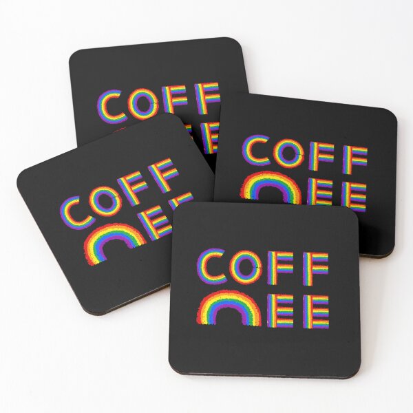 Item preview, Coffee With Rainbow Inside, coffee rainbow shape on black, gift for coffee lovers designed and sold by Dotsby.