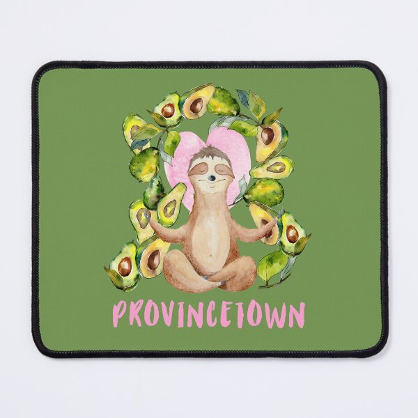 Item preview, Love Provincetown Meditating Sloth in Avocados and Pink Heart designed and sold by WigOutlet.