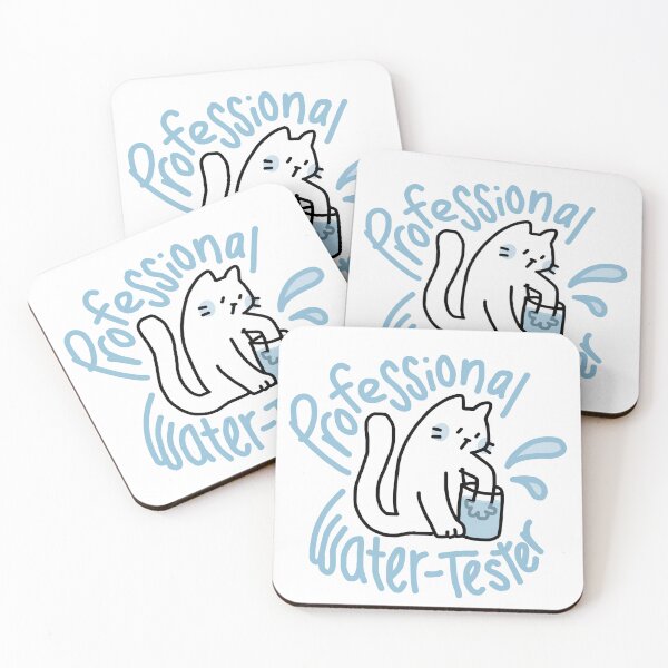 Item preview, Professional Water-Tester - white cat designed and sold by localgeneric.